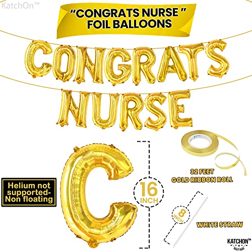 Congrats Nurse Balloons,Gold - Nurse Graduation Decorations | Congrats Nurse Party Decorations | Nurse Graduation Party Supplies | Nurse Graduation Balloons for Nurse Graduation Party Decorations 2023