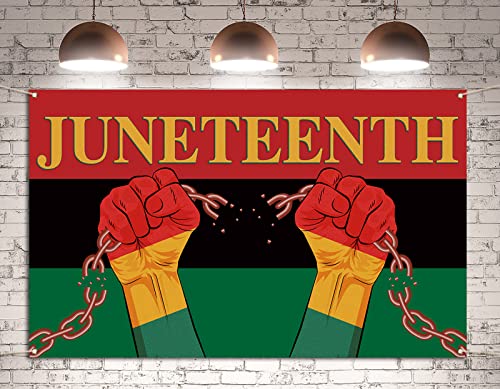 Juneteenth Backdrop Banner African American Independence Day Black Liberation Parade Photography Wall Background Decoration