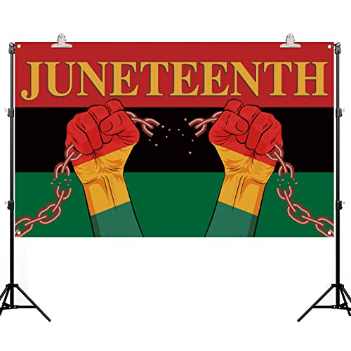 Juneteenth Backdrop Banner African American Independence Day Black Liberation Parade Photography Wall Background Decoration