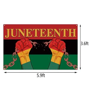 Juneteenth Backdrop Banner African American Independence Day Black Liberation Parade Photography Wall Background Decoration