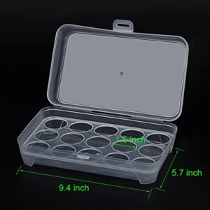 Simthread Storage Box/Organizer/Case Stackable Clear 10 Options for Holding Home Embroidery & Sewing Thread and Other Embroidery Sewing Crafts (Case for Holding 15 Spools)