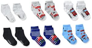 cherokee baby boys cherokee and toddler 12 pack shorty casual sock, assorted blue cars, 2-4t us