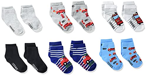 Cherokee baby boys Cherokee and Toddler 12 Pack Shorty Casual Sock, Assorted Blue Cars, 2-4T US