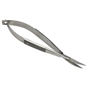 hts 144c7 4.5″ curved stainless steel squeeze scissors