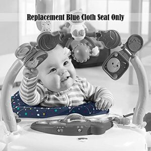 Replacement Pad for Fisher-Price Astro-Kitty Jumperoo - GPT46 ~ Space-Saver Jumping Activity Center for Baby ~ Replacement Blue Cloth Seat