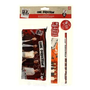 one direction school kit 5 piece case pencil rubber set