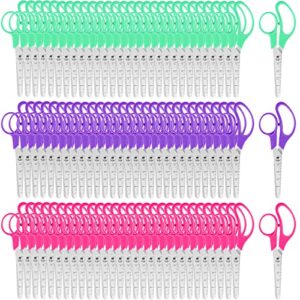 150 pcs scissors bulk for kids 5.5 inch blunt tip scissors classroom scissors for school student children diy craft, assorted color
