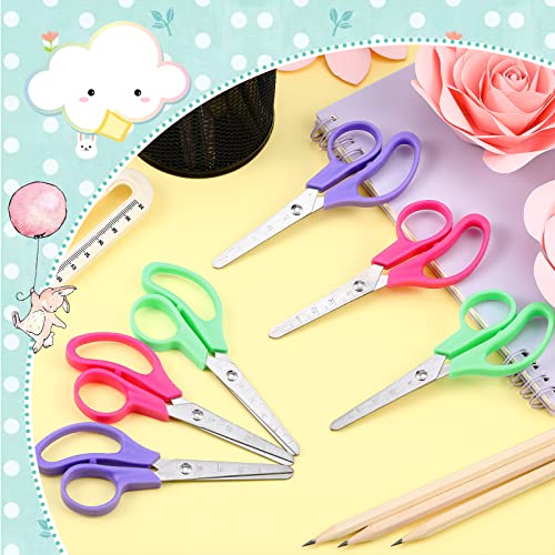 150 Pcs Scissors Bulk for Kids 5.5 Inch Blunt Tip Scissors Classroom Scissors for School Student Children DIY Craft, Assorted Color