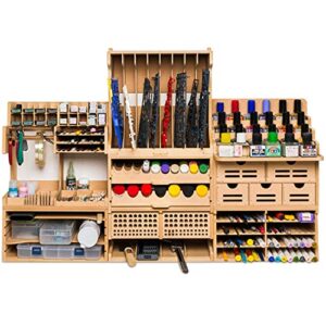 bucasso model paint rack, model tool storage rack, mdf material, gunpla, paint rack, tool storage, brush storage, dedicated paint rack, craft supplies storage, brush/tool holder gk10