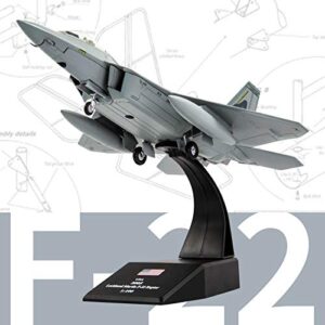 Lose Fun Park 1:100 F-22 Raptor Fighter Attack Diecast Airplanes Military Display Model Aircraft for Collection