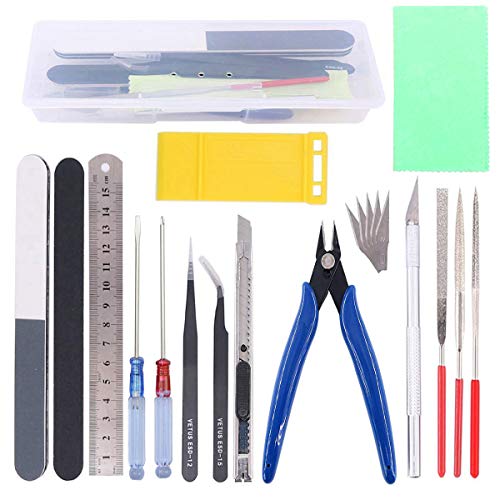 Gundam Kits Tools Esoca Bandai Gundam Model Tool Kit Gundam Modeling Tools Gunpla Tools Kit Gundam Modeler Basic Tools Craft Set for Airplane Car Model Hobby Building, 16 Pack