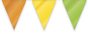 Unique Party Decoration Giant Plastic Rainbow Pennant Banner, 32.8', Multicolor