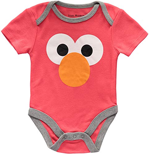 Happy Threads Sesame Street Baby Boys Short Sleeve Onesie Bodysuits 5 Pack Gift Set (Multicolored, 6-9 Months) (ASEB047PK)