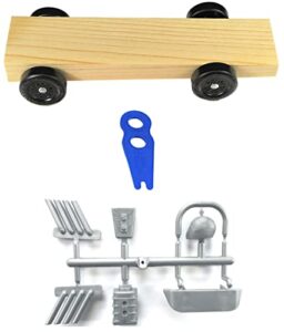 pintwood pro basic derby car kit with official wheels, official axles and pre-cut pre-drilled wedge block