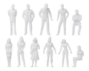 ds. distinctive style unpainted figures 1:50 scale 100 pieces assorted poses miniature people for architectural layout project o scale model trains railroads home bonsai decor