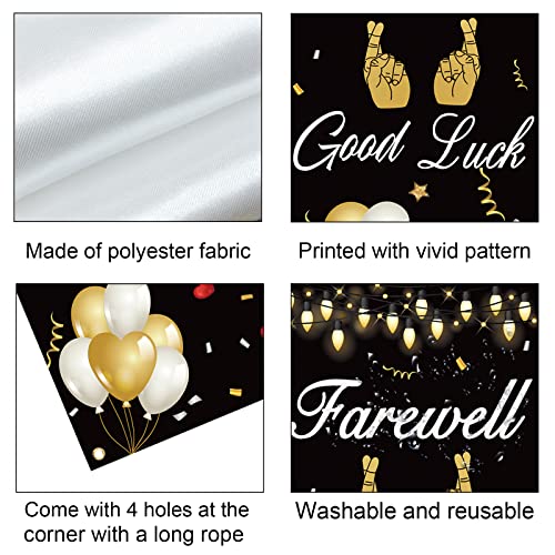 Labakita Farewell Good Luck Door Banner, Farewell Party Decorations, Going Away Party / Retirement / Graduation / Moving / Job Changing Party Decorations, Black