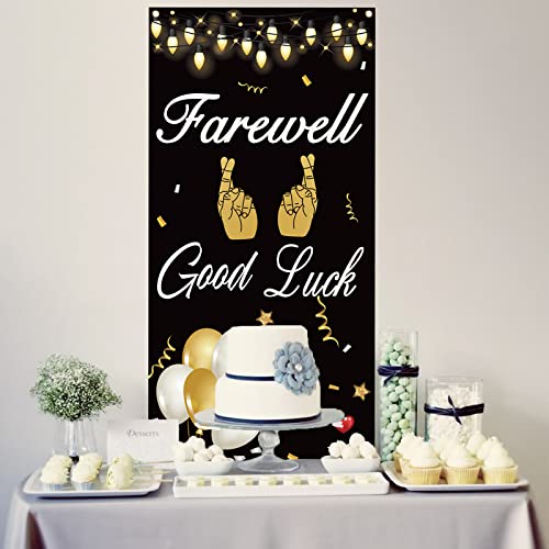 Labakita Farewell Good Luck Door Banner, Farewell Party Decorations, Going Away Party / Retirement / Graduation / Moving / Job Changing Party Decorations, Black