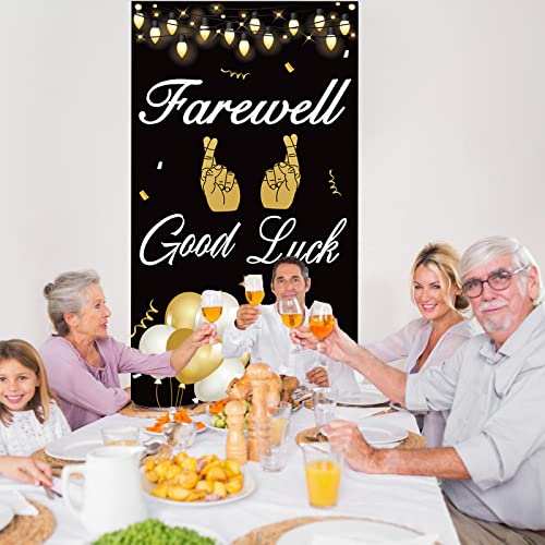 Labakita Farewell Good Luck Door Banner, Farewell Party Decorations, Going Away Party / Retirement / Graduation / Moving / Job Changing Party Decorations, Black