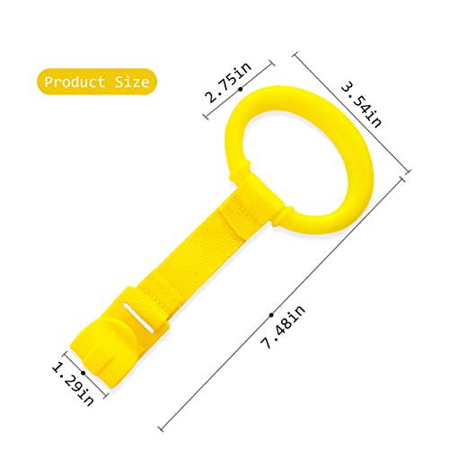 4 Pieces Baby Crib Pull Ring Baby Stand Up Walker Tool Ring Baby Bed Stand Up Rings Walking Assistant Toddler Activity Kids Walking Training Tool