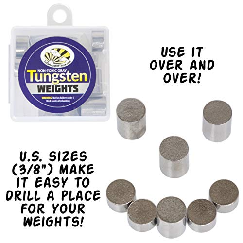 Tungsten Incremental Weights, 3 oz. Tungsten Rods Total, Multiple Cylinder Sizes to Optimize Your Pinewood Car for Speed in Your Derby