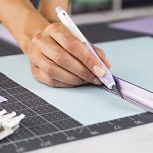 Cricut Metal Ruler - Safety Cutting Ruler for Use with Rotary Cutters, Cricut TrueControl knife, Xacto knife - Great For Quilting, Scrapbooking, Crafting and Paper Cutting - 18", [Lilac]