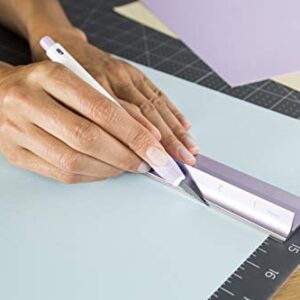 Cricut Metal Ruler - Safety Cutting Ruler for Use with Rotary Cutters, Cricut TrueControl knife, Xacto knife - Great For Quilting, Scrapbooking, Crafting and Paper Cutting - 18", [Lilac]