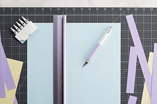 Cricut Metal Ruler - Safety Cutting Ruler for Use with Rotary Cutters, Cricut TrueControl knife, Xacto knife - Great For Quilting, Scrapbooking, Crafting and Paper Cutting - 18", [Lilac]