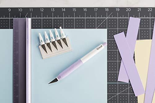 Cricut Metal Ruler - Safety Cutting Ruler for Use with Rotary Cutters, Cricut TrueControl knife, Xacto knife - Great For Quilting, Scrapbooking, Crafting and Paper Cutting - 18", [Lilac]