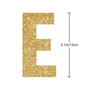 Gold Happy 75th Birthday Banner, Glitter 75 Years Old Woman or Man Party Decorations, Supplies