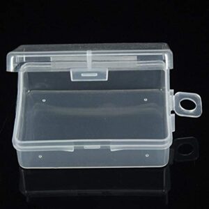 bluelanss clear plastic beads storage container box with hinged lid for beads, jewelry, tools, craft supplies, flossers, fishing accessories clear