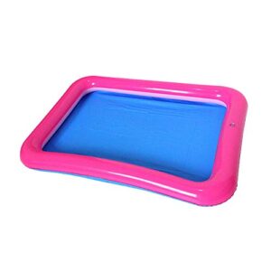 topwon inflatable sand for kids/sand tray/sand molds/inflatable sand/portable sand tray /sand tray lid (23.6×17.7inch, random color)