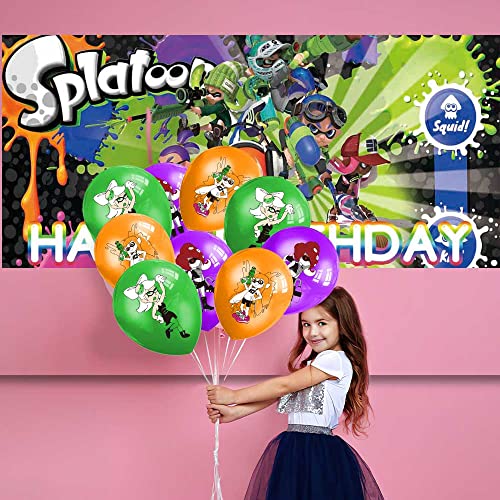 Splatoon Party Supplies Decorations Birthday Plates Cake Topper Backdrop Banner Decor