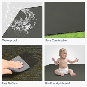 Hoybell Play Mat for Playpen, Baby Play Mat, Compatible with 50" x 50" Wide Playpen, Self Inflatable Mat Pad, Comfortable and Portable Baby Playard Mat with Carry Case – Grey