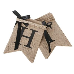 Burlap Happy Retirement Banner Retirement Party Decorations Banner for Men Women Black