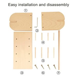 PhantomSky Wooden Spinning Yarn, Thread Holder/Thread Rack with 1 Horizontal and 8 Vertical Spindles - for Sewing, Quilting, Embroidery, Hair-braiding, DIY Making