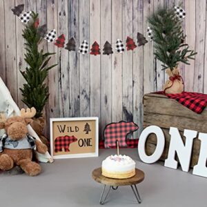 WAWOO Buffalo Plaid Garland for Christmas Tree - Lumberjack Hanging Bunting Banner, Buffalo Plaid Fireplace Garland, Indoor Outdoor Decoration, Photo props, Buffalo Plaid Decor