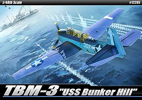 Academy TBM-3" USS Bunker Hill Airplane Model Building Kit, Navy