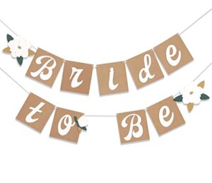 bride to be banner – magnolia floral bride to be banner, bridal shower decorations, miss to mrs banner, bachelorette, engagement and wedding party decorations