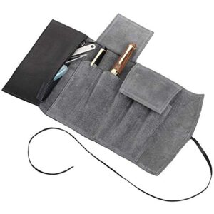 Zipper roll type pen case Pensemble Black PSRF5-01-B