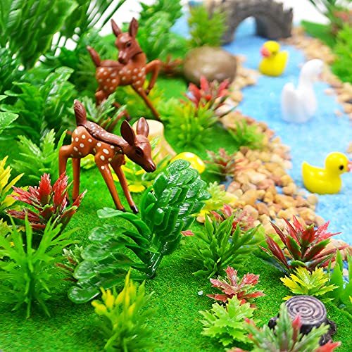 110pcs Model Plants Miniature Toy Trees Train Scenery Fairy Garden Trees Diorama Trees Model Scenery Railway Park Garden Scene Architecture Wargame Trees Model