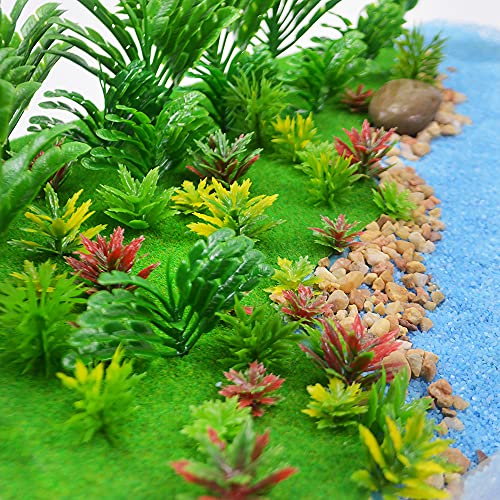 110pcs Model Plants Miniature Toy Trees Train Scenery Fairy Garden Trees Diorama Trees Model Scenery Railway Park Garden Scene Architecture Wargame Trees Model