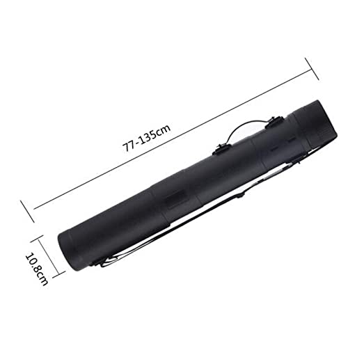 AMLESO Drawing Tube Blueprint Case Telescoping Large Black Expands to 53 Inches Poster Tube with Strap