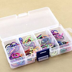 8 Grid Portable Clear Hard Plastic with Removable Dividers Art Craft Storage Container Jewelry Ring Earring Beads Sewing Pills Accessories Storage Organizer Box Case