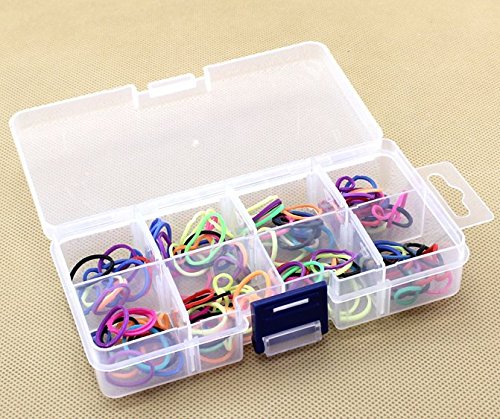 8 Grid Portable Clear Hard Plastic with Removable Dividers Art Craft Storage Container Jewelry Ring Earring Beads Sewing Pills Accessories Storage Organizer Box Case