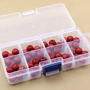 8 Grid Portable Clear Hard Plastic with Removable Dividers Art Craft Storage Container Jewelry Ring Earring Beads Sewing Pills Accessories Storage Organizer Box Case