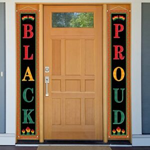 black history month decoration outdoor black proud porch sign banner african american juneteenth kwanzaa decoration and supplies for home party