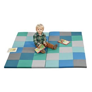 ecr4kids softzone patchwork activity mat, folding playmat, contemporary