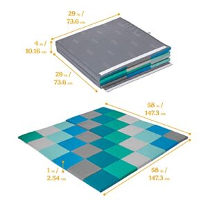 ECR4Kids SoftZone Patchwork Activity Mat, Folding Playmat, Contemporary