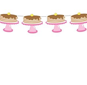 Crafty Cue 4.6" Tall Stack of Pancakes Garland, Pancake Banner, Pancake Birthday Banner, Pancake Party, Pancake Decorations