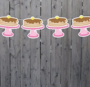 Crafty Cue 4.6" Tall Stack of Pancakes Garland, Pancake Banner, Pancake Birthday Banner, Pancake Party, Pancake Decorations